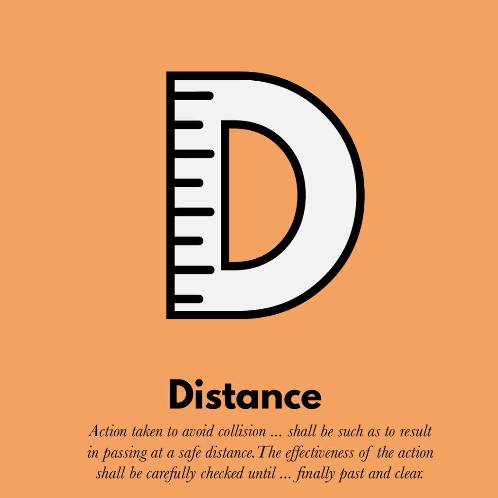 Rule 8 (D) its all about a 'safe distance'